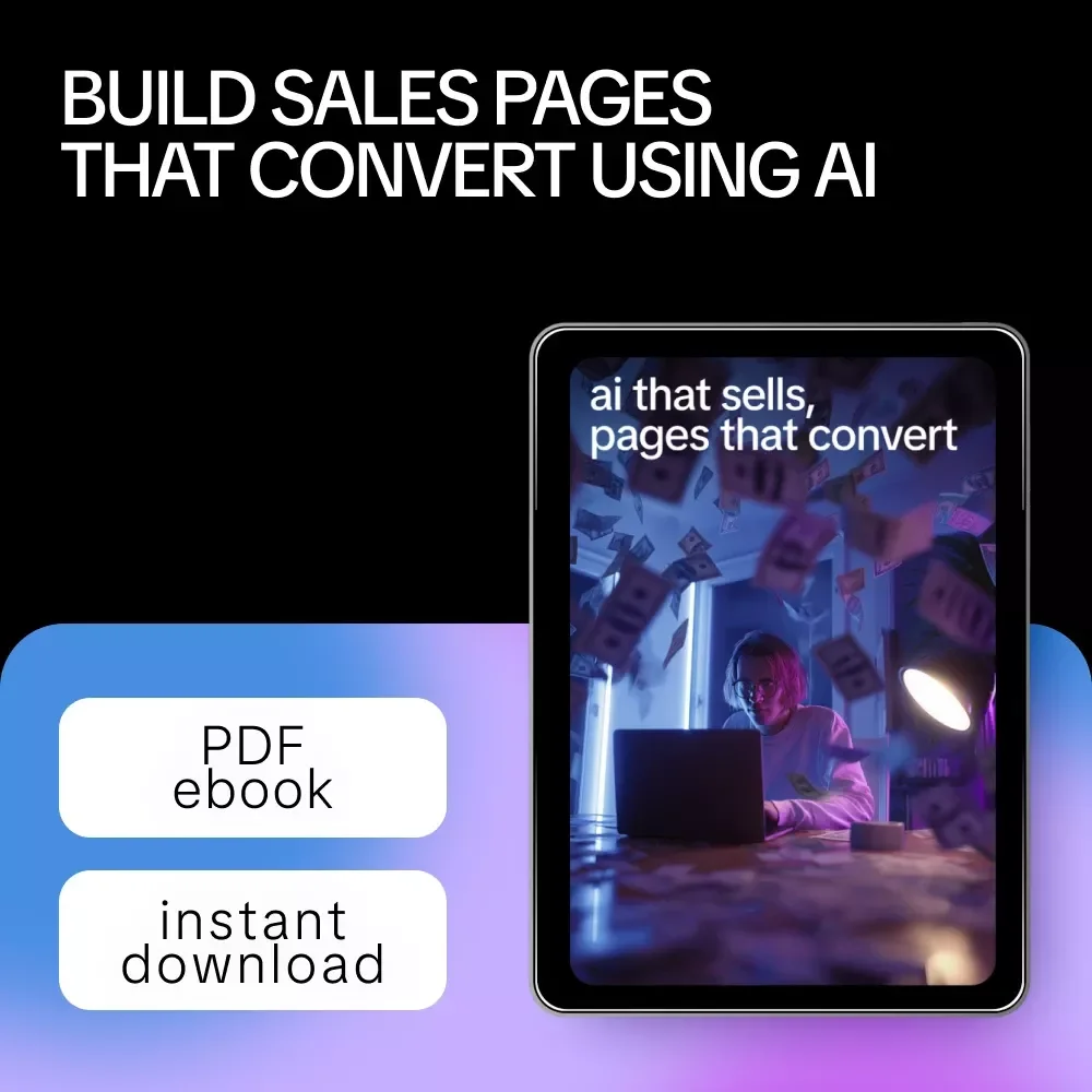 AI That Sells, Pages That Convert | Ebook Guide on ai to write a high converting sales page for Online Business & Digital Products