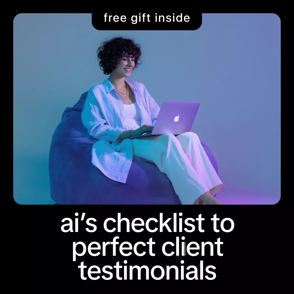 AI’s Checklist to Perfect Client Testimonials | Digital Checklist for how to generate client testimonials with ai | Smart Marketing & Social Proof Tool