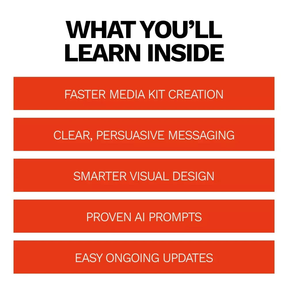 Create Winning Media Kits with AI | Digital Guide for ai for creating a media kit | Smart PR, Influencer & Freelancer Media Kit Blueprint