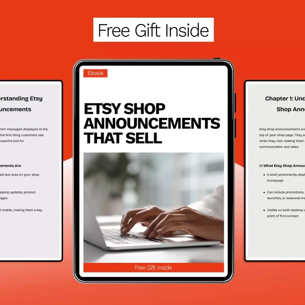 Etsy Shop Announcements That Sell – Practical eBook with Proven Strategies and etsy shop announcement examples for More Clicks, Trust, and Sales