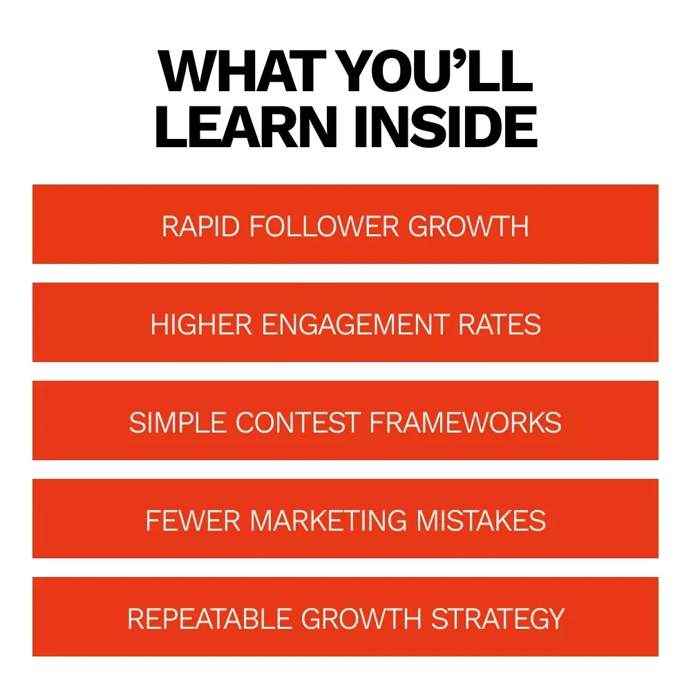 Social Media Contest Ideas That Grow Followers Fast | eBook for Creators & Brands | Proven social media contest ideas to grow followers