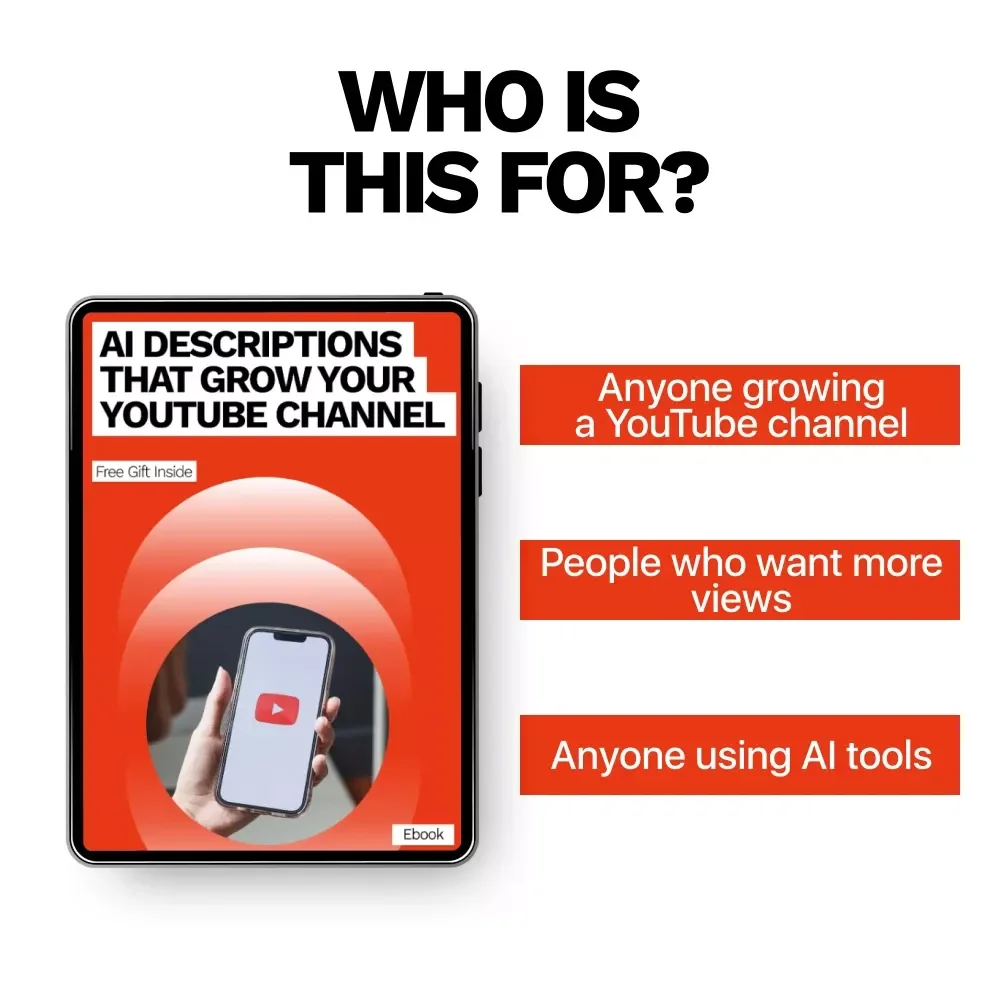 AI Descriptions That Grow Your YouTube Channel | Smart eBook Guide to AI for Writing YouTube Video Descriptions, YouTube SEO, Creator Growth & High-Converting Content