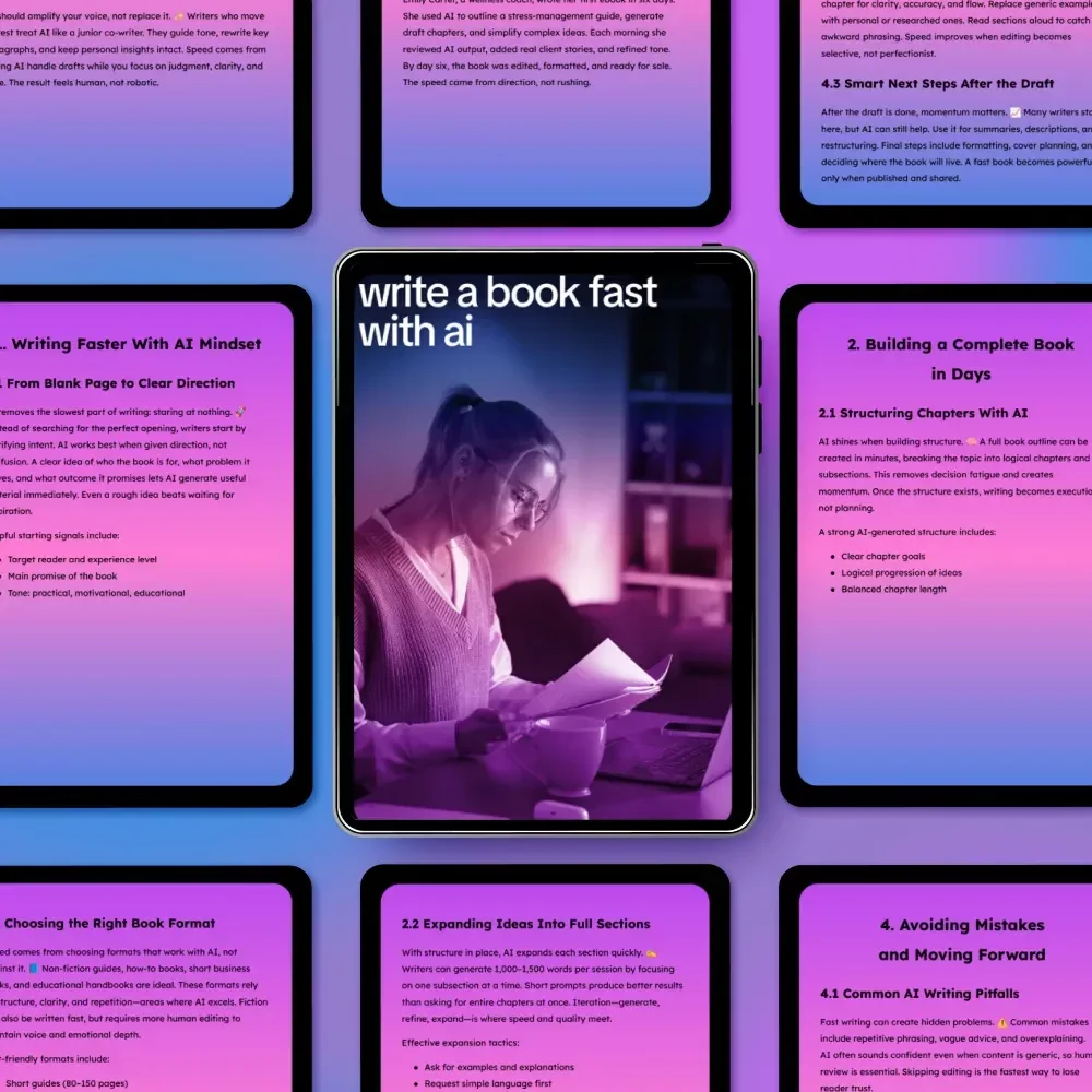Write a Book Fast With AI: Ultimate Guide to Using AI to Write a Book Fast