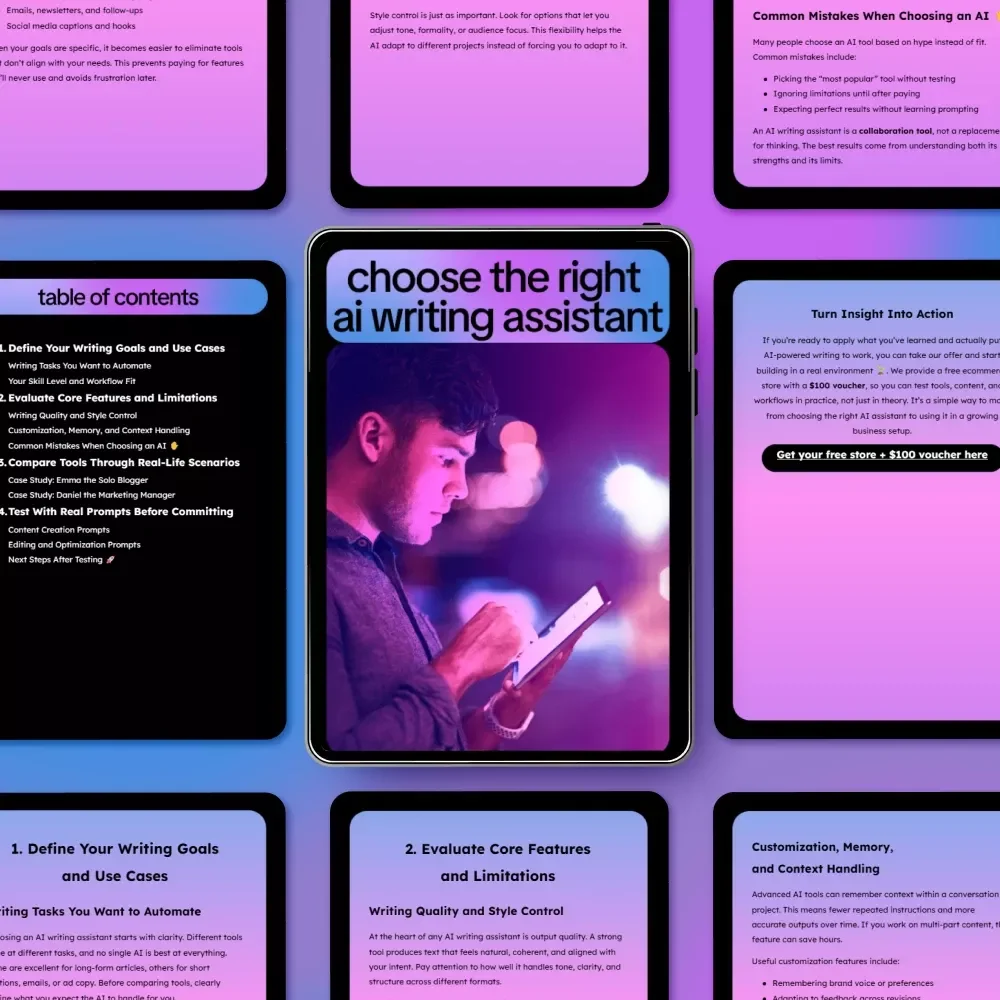 Choose the Right AI Writing Assistant Guide – How to Choose the Best AI Writing Tool for Your Needs