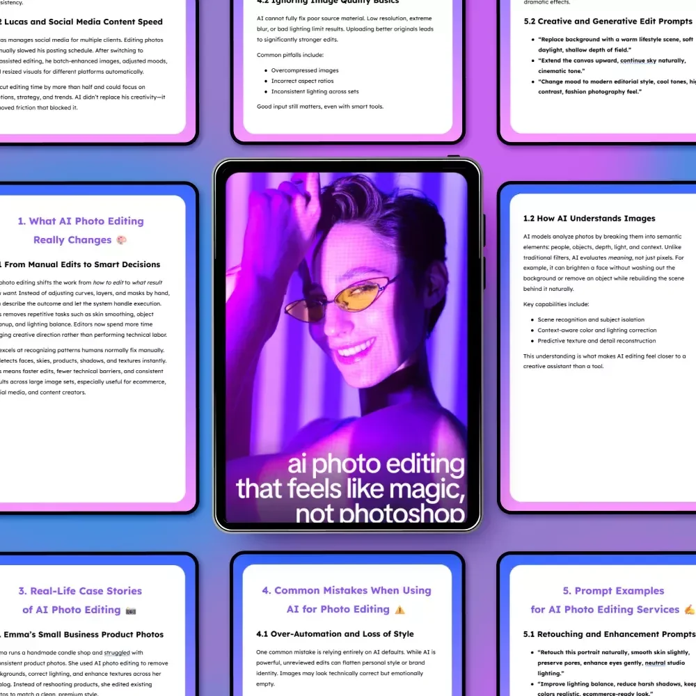 AI Photo Editing That Feels Like Magic, Not Photoshop – Master AI for Photo Editing Like Photoshop eBook