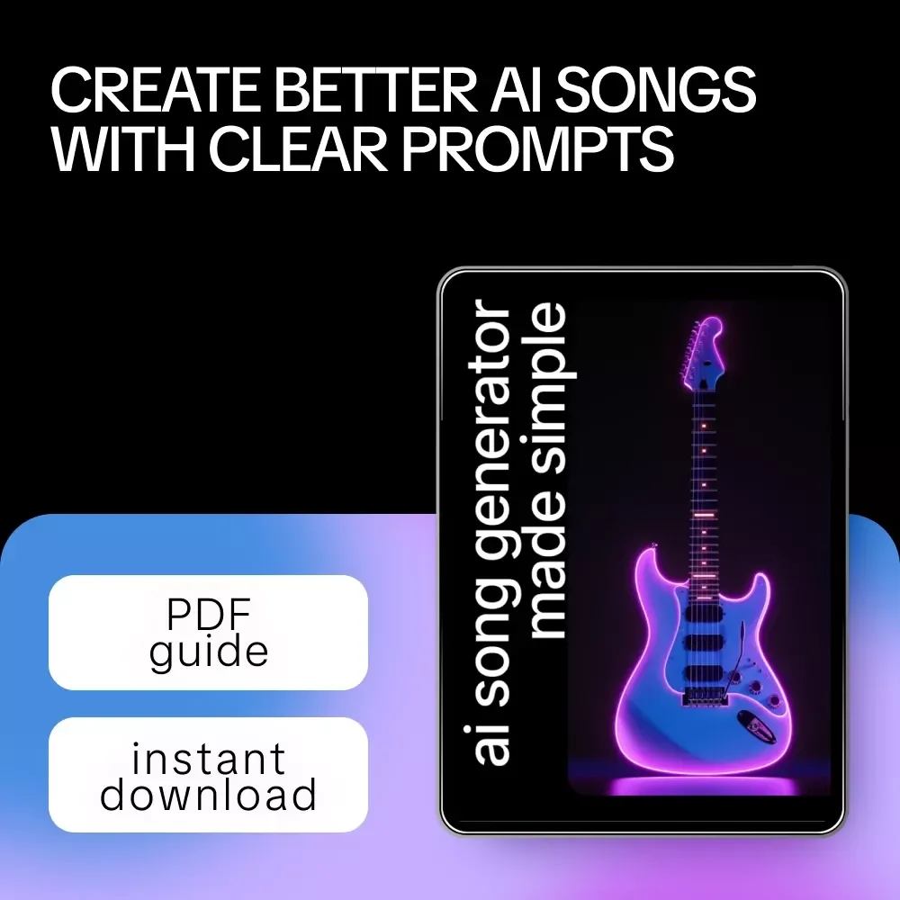 AI Song Generator Made Simple | Beginner-Friendly AI Music Creation Guide, Songwriting Prompts, Lyrics & Instrumental Workflow eBook