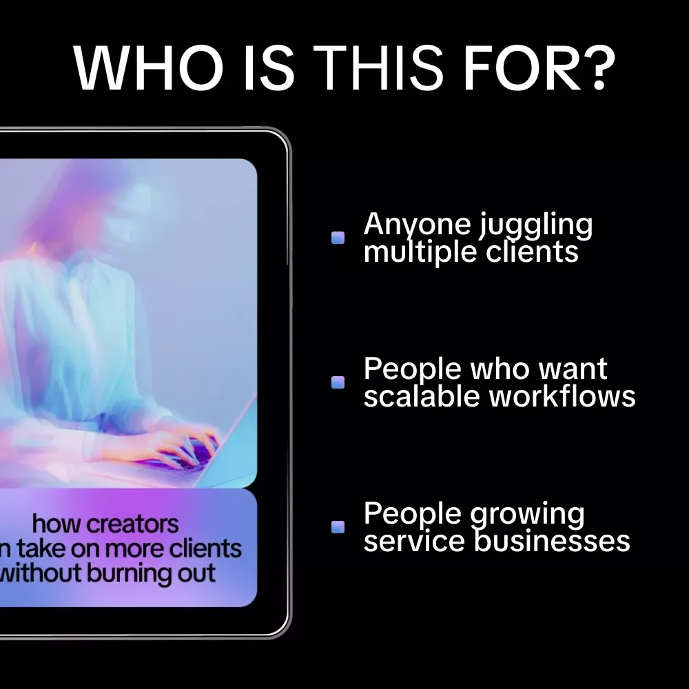 How Creators Can Take on More Clients Without Burning Out | AI-Powered Scaling Guide for Freelancers & Creators | Smart Systems, Sustainable Growth Ebook