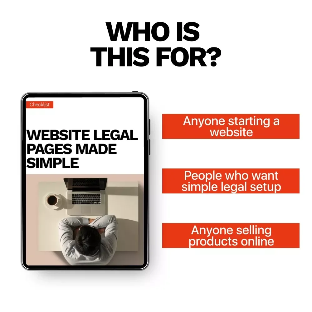Website Legal Pages Made Simple | Website Legal Pages Templates, Privacy Policy, Terms & Conditions, Cookie Policy, Disclaimer & Refund Policy Guide for Online Businesses