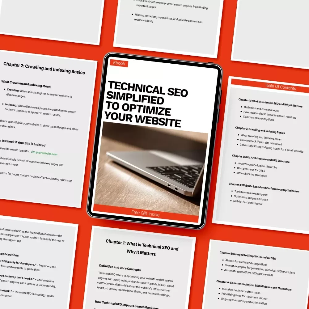 Technical SEO Simplified to Optimize Your Website | Beginner-Friendly Technical SEO Guide, SEO eBook, Website Optimization Checklist, Digital Download