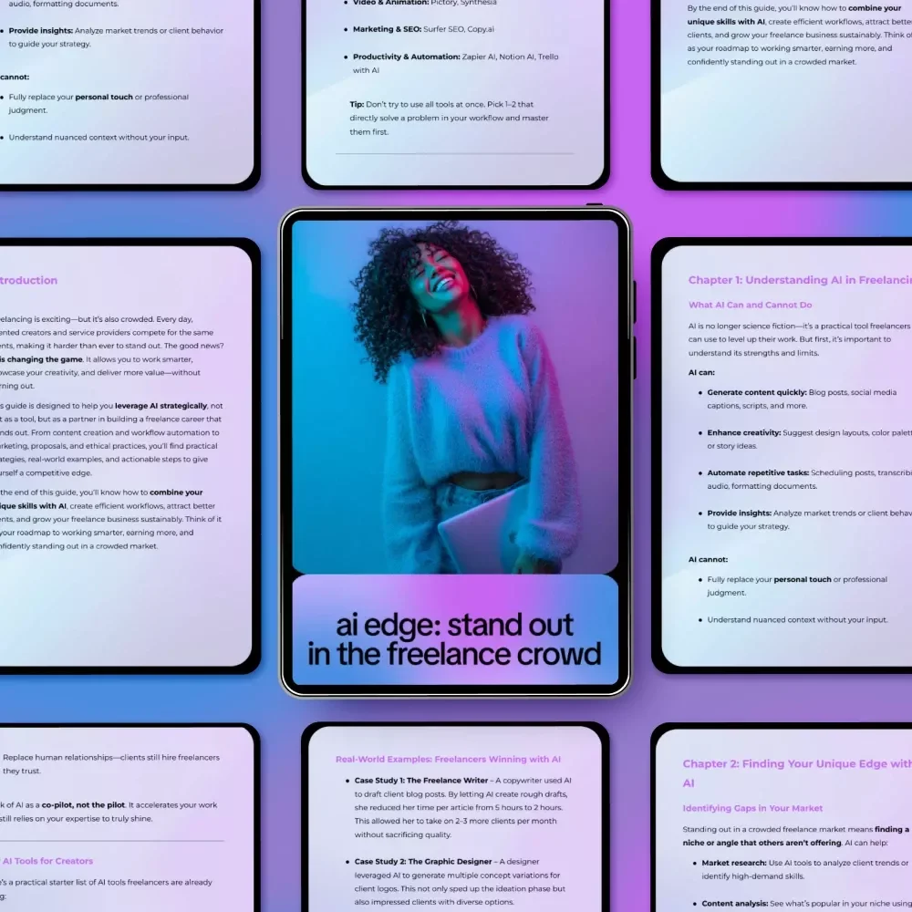 AI Edge: Stand Out in the Freelance Crowd – Freelancing eBook for Creators | Use AI to Stand Out in a Crowded Freelance Market | Digital Download Guide for Boosting Skills, Visibility, and Income