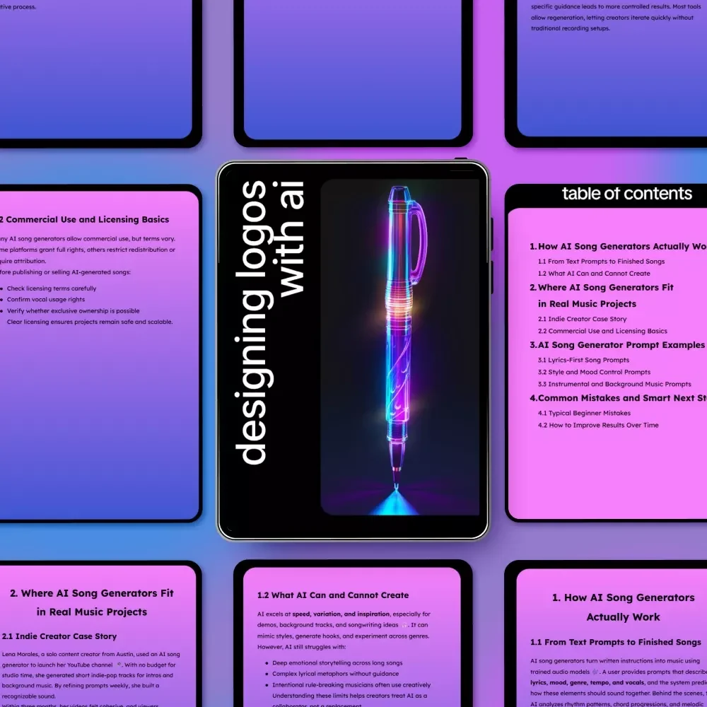 Designing Logos With AI – AI Logo Maker Guide, Branding eBook, Logo Design Checklist, Small Business Visual Identity Toolkit