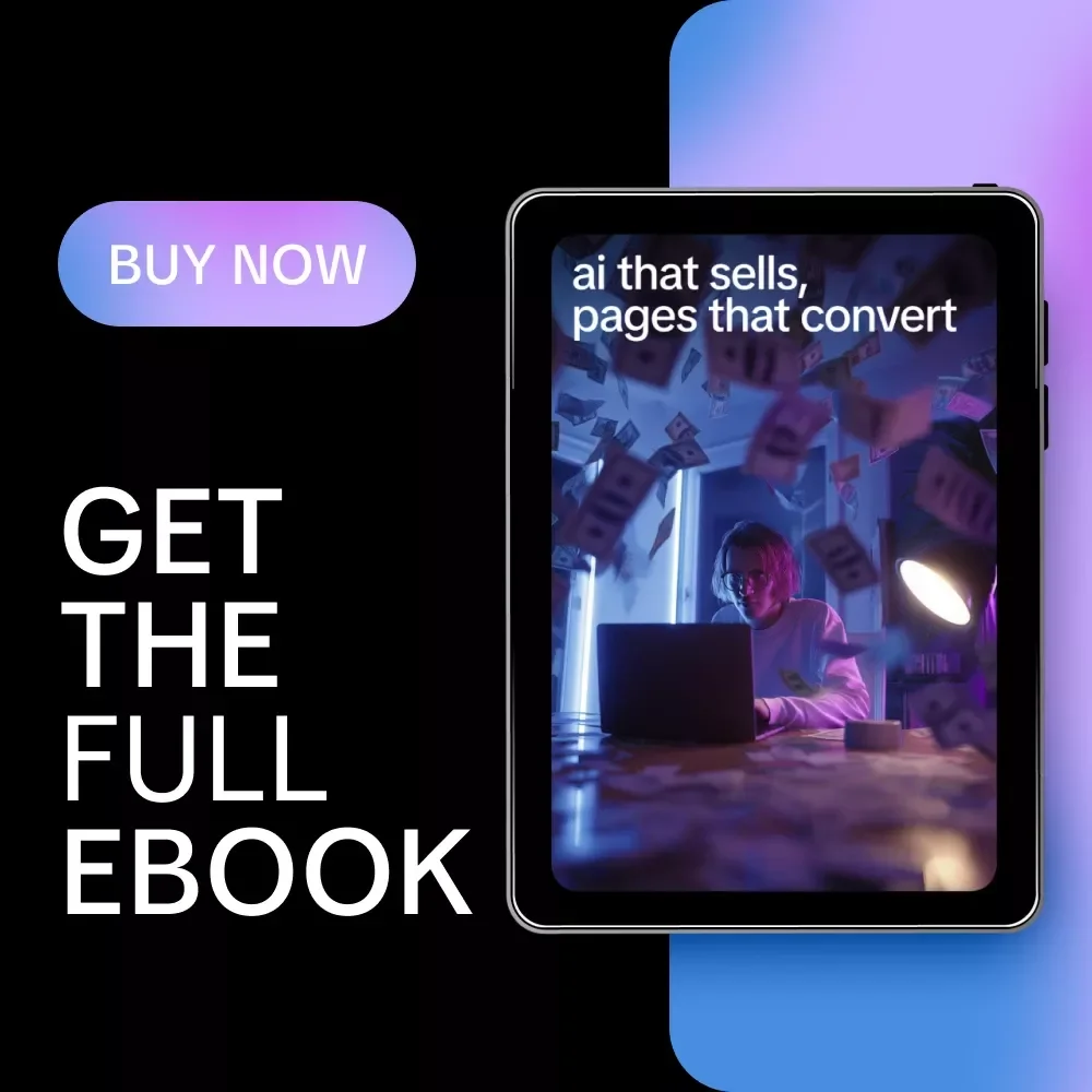 AI That Sells, Pages That Convert | Ebook Guide on ai to write a high converting sales page for Online Business & Digital Products