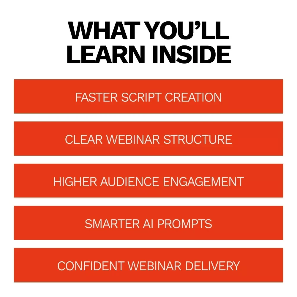 Webinar Scripts Made Easy with AI | Ebook Guide for ai for creating webinar scripts, High-Converting Webinar Storytelling & Smart Prompt Writing