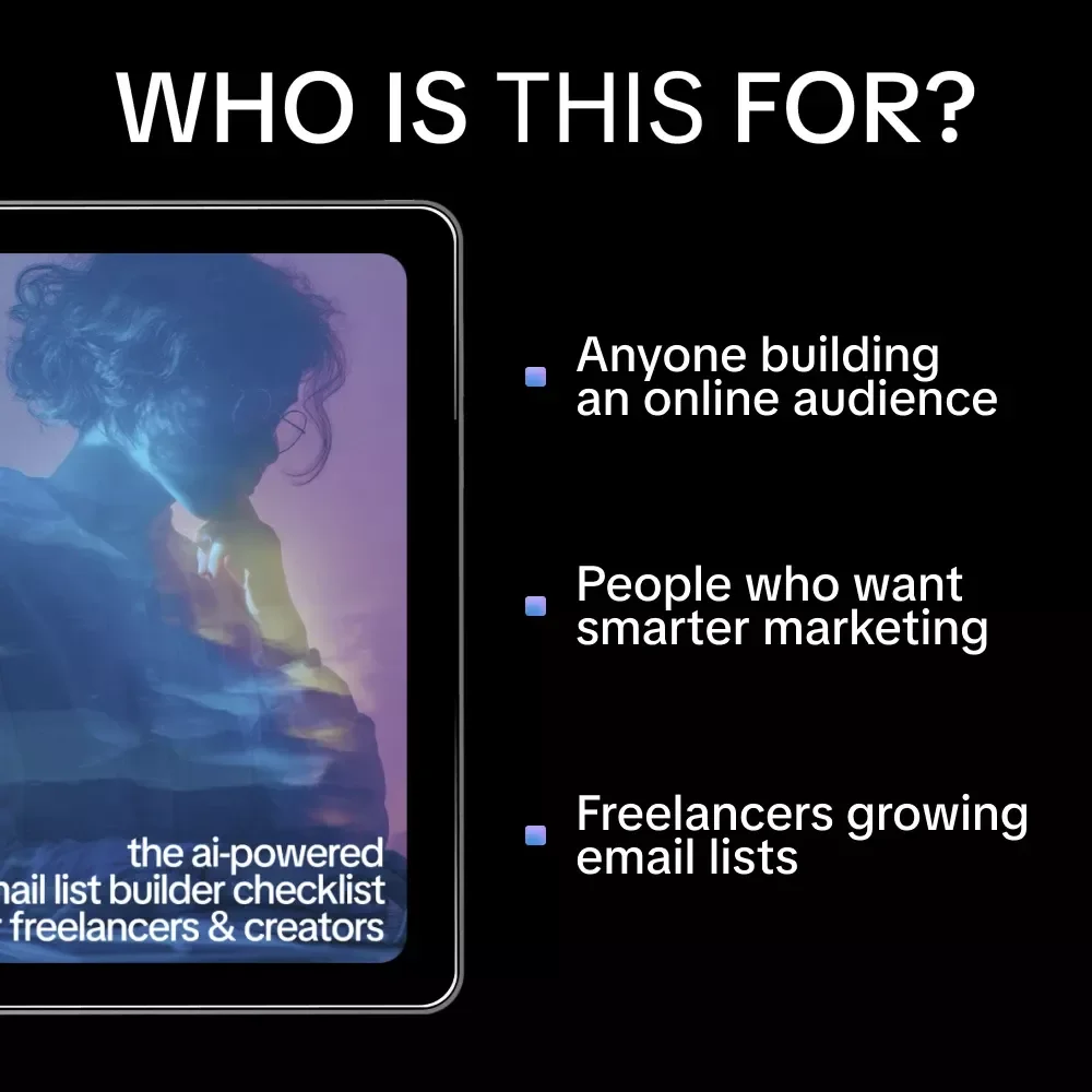 The AI-Powered Email List Builder Checklist for Freelancers & Creators – Smart AI to Build an Email List as a Freelancer, Simple Step-by-Step Digital Checklist