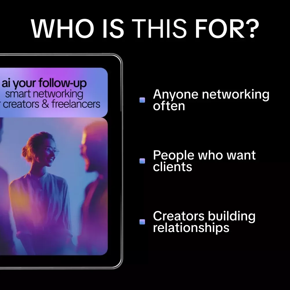 AI Your Follow-Up: Smart Networking for Creators & Freelancers | Digital Guide on ai to follow up after networking events, AI-Assisted Messages, Smart Networking Systems
