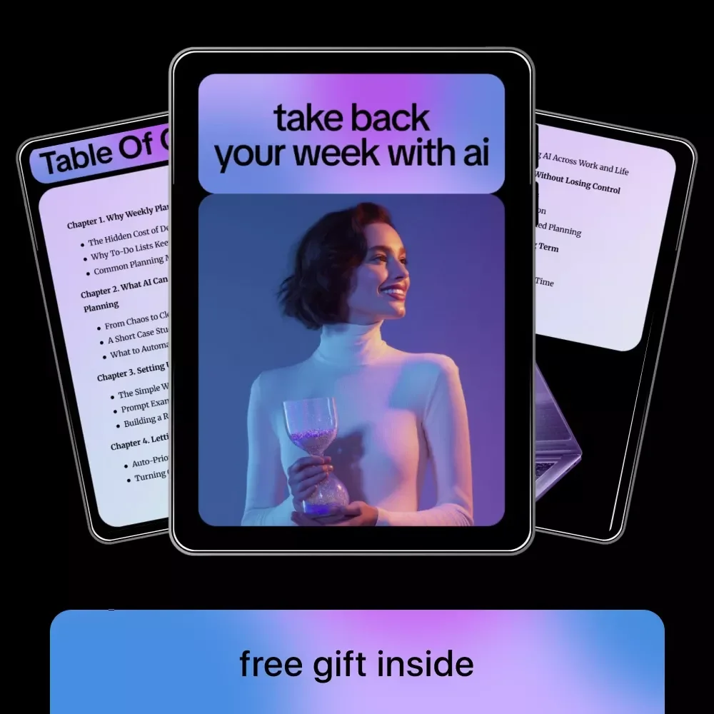 Take Back Your Week with AI: How AI Can Automate Weekly Planning Tasks for Stress-Free Productivity | eBook, Guide, Checklist