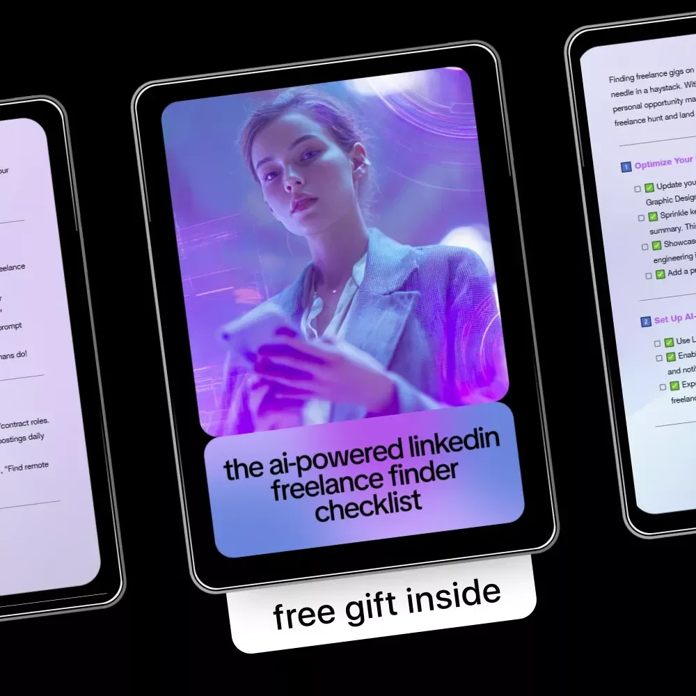 The AI-Powered LinkedIn Freelance Finder Checklist | AI for Finding Freelance Jobs on LinkedIn | Digital Checklist for Freelancers