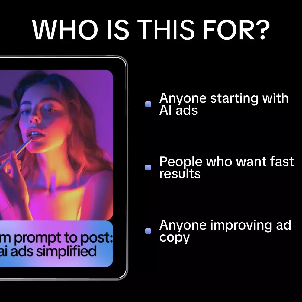 From Prompt to Post: AI Ads Simplified – How to Use AI to Write Short Ads Fast, Social Media Ad Copy Guide for Digital Marketers