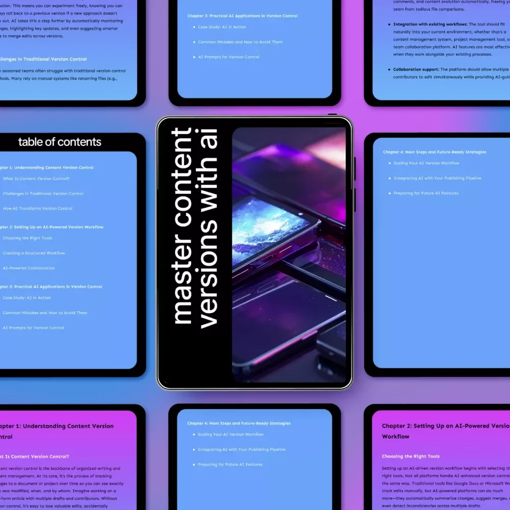 Master Content Versions with AI – The Ultimate Guide for AI Help for Content Version Control, Streamline Your Workflow & Boost Productivity