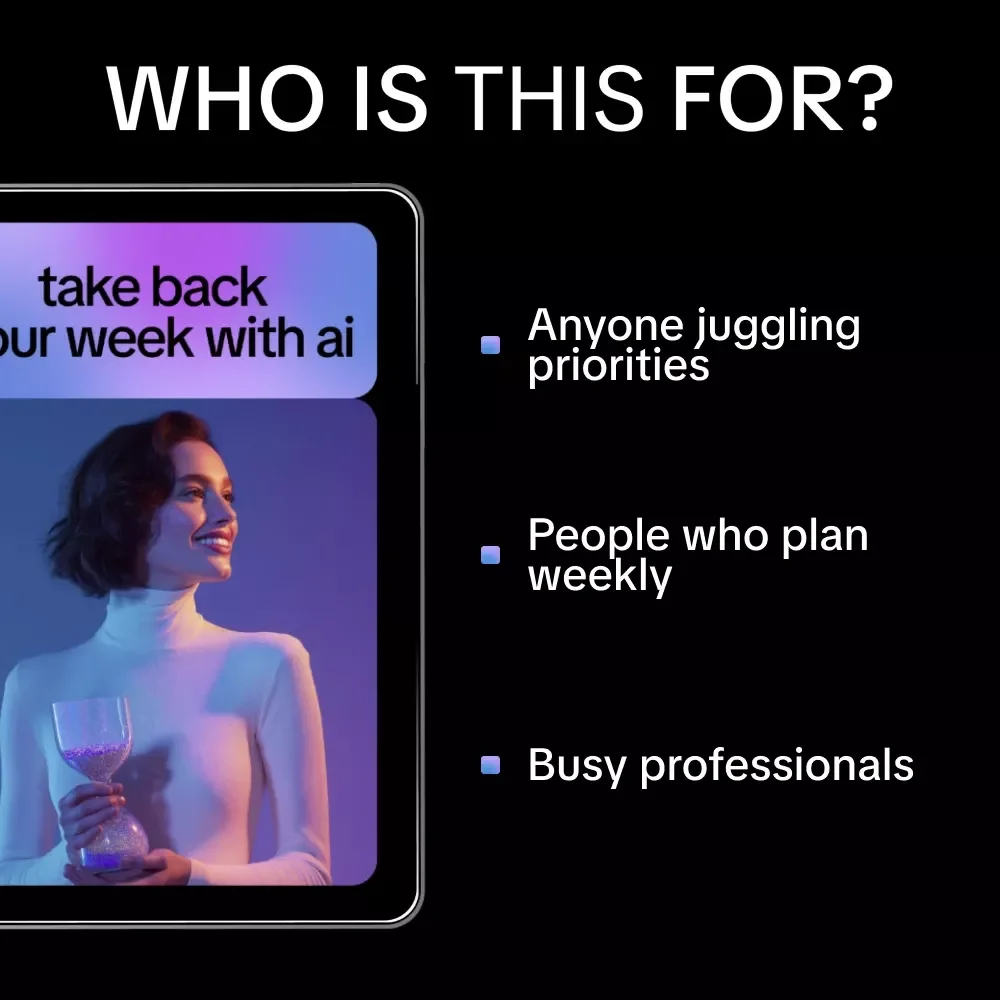 Take Back Your Week with AI: How AI Can Automate Weekly Planning Tasks for Stress-Free Productivity | eBook, Guide, Checklist