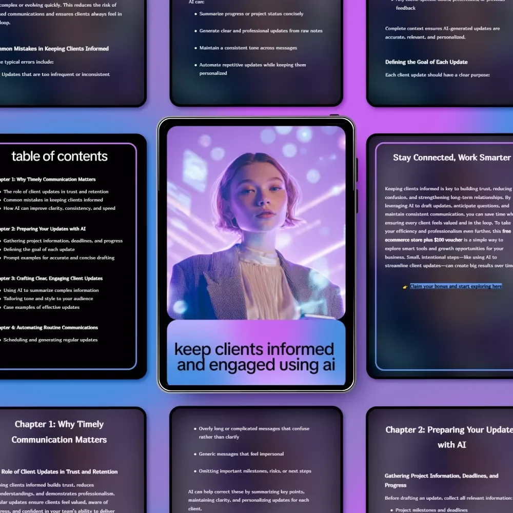 Keep Clients Informed and Engaged Using AI: Practical eBook on Ways to Use AI to Keep Clients Informed, Improve Communication, and Build Strong Client Relationships