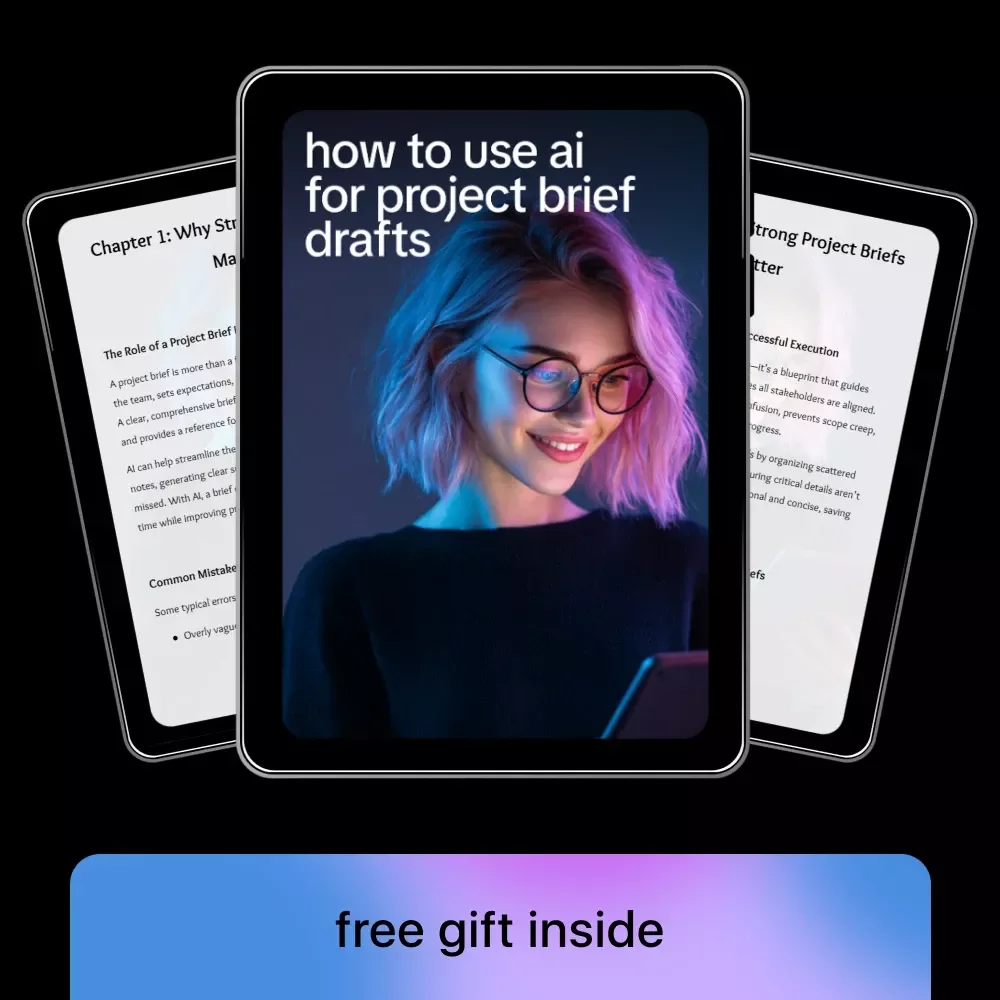 How to Use AI for Project Brief Drafts | Step-by-Step eBook Guide to Creating Clear, Structured, and Effective Project Briefs