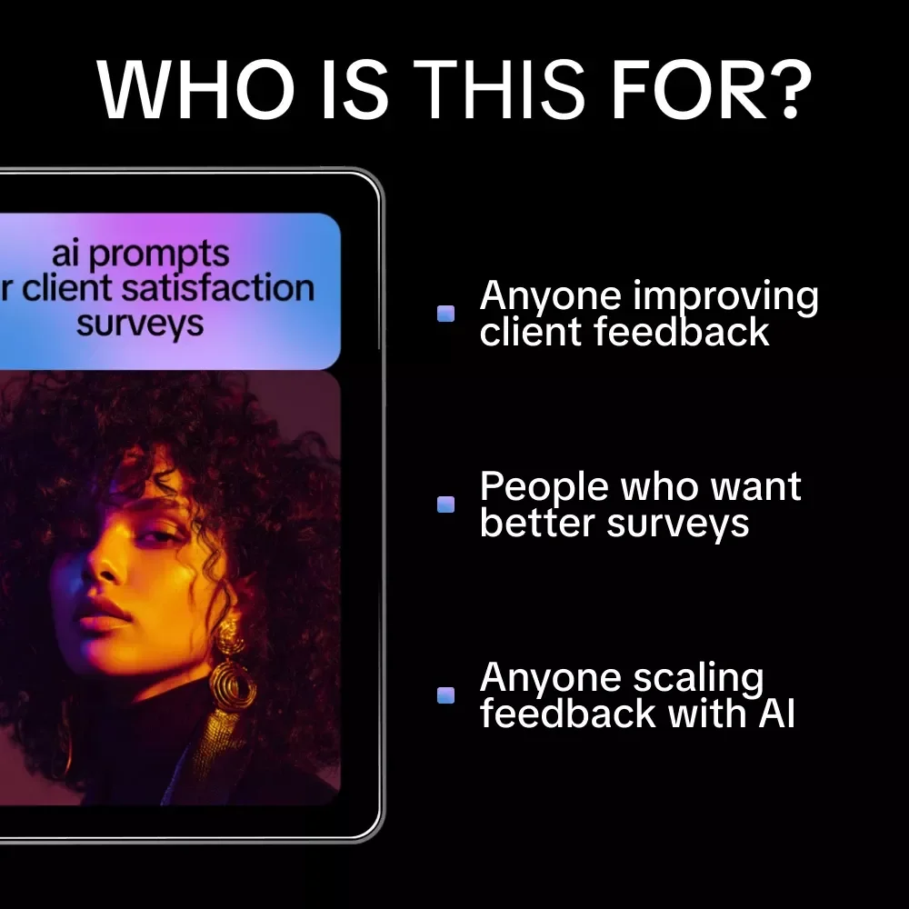 AI Prompts for Client Satisfaction Surveys Ebook | Smart AI Prompts for Client Satisfaction Surveys | Customer Feedback & Survey Optimization Guide