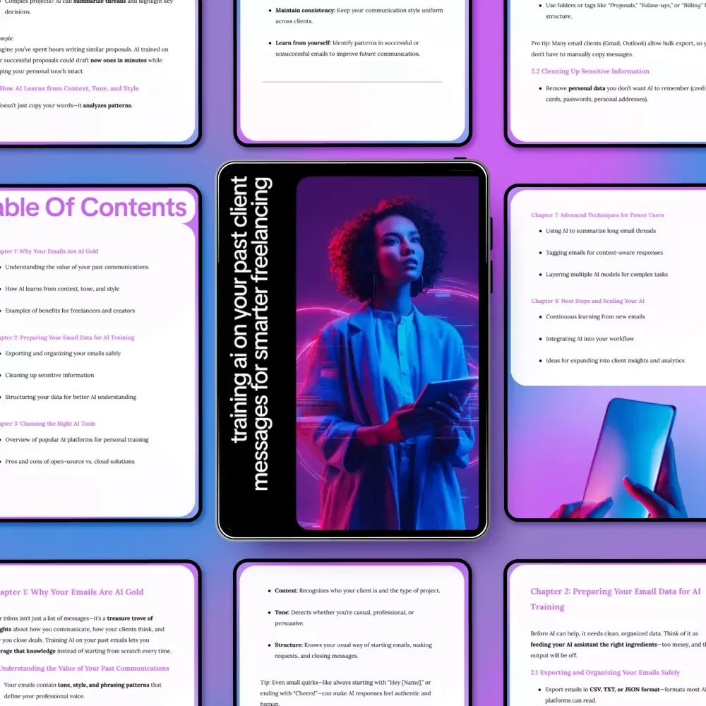Training AI on Your Past Client Messages for Smarter Freelancing – How to Train AI on Your Past Client Emails eBook for Freelancers