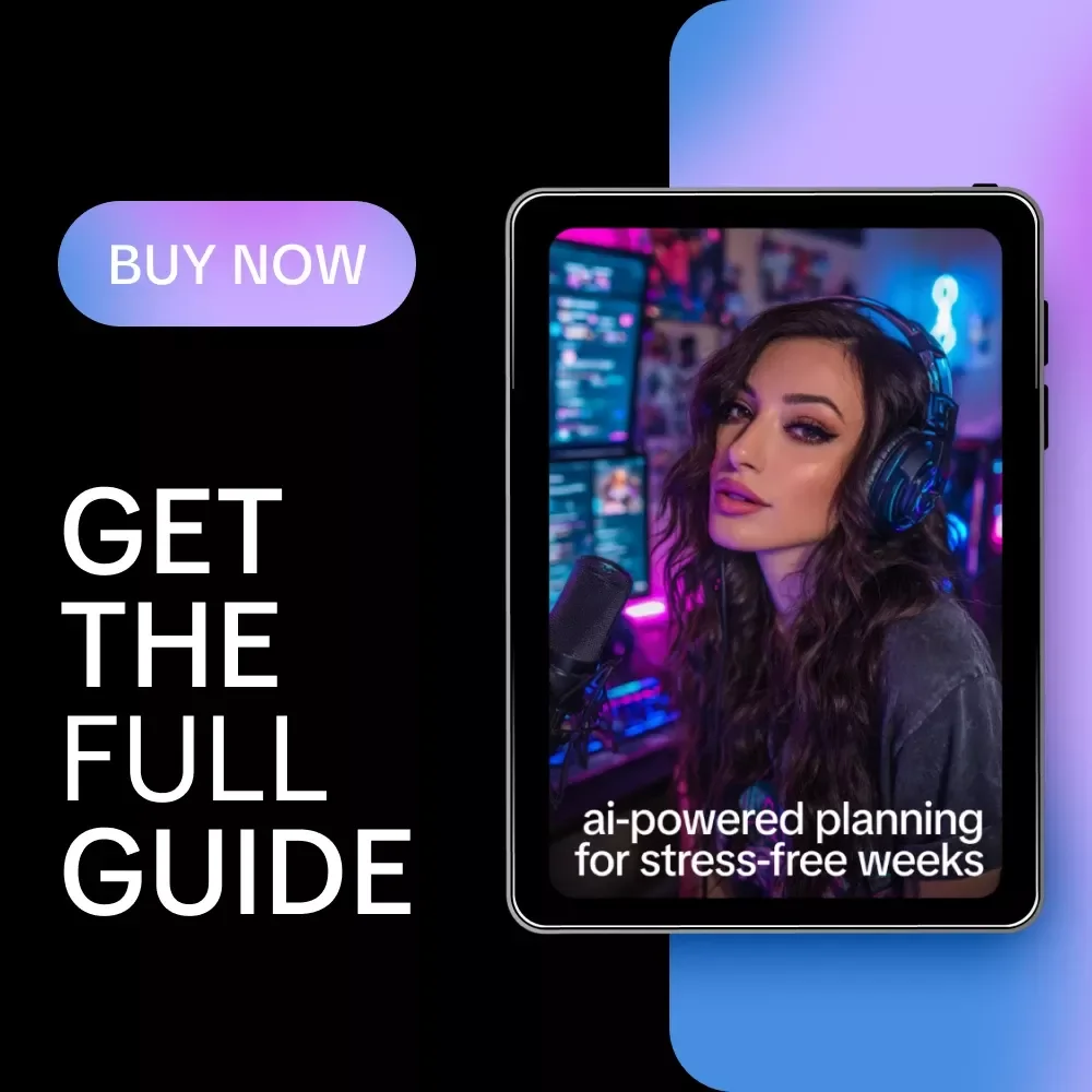 AI-Powered Planning for Stress-Free Weeks: How to Use AI for Weekly Scheduling Tips Guide, Digital Download eBook for Effortless Productivity