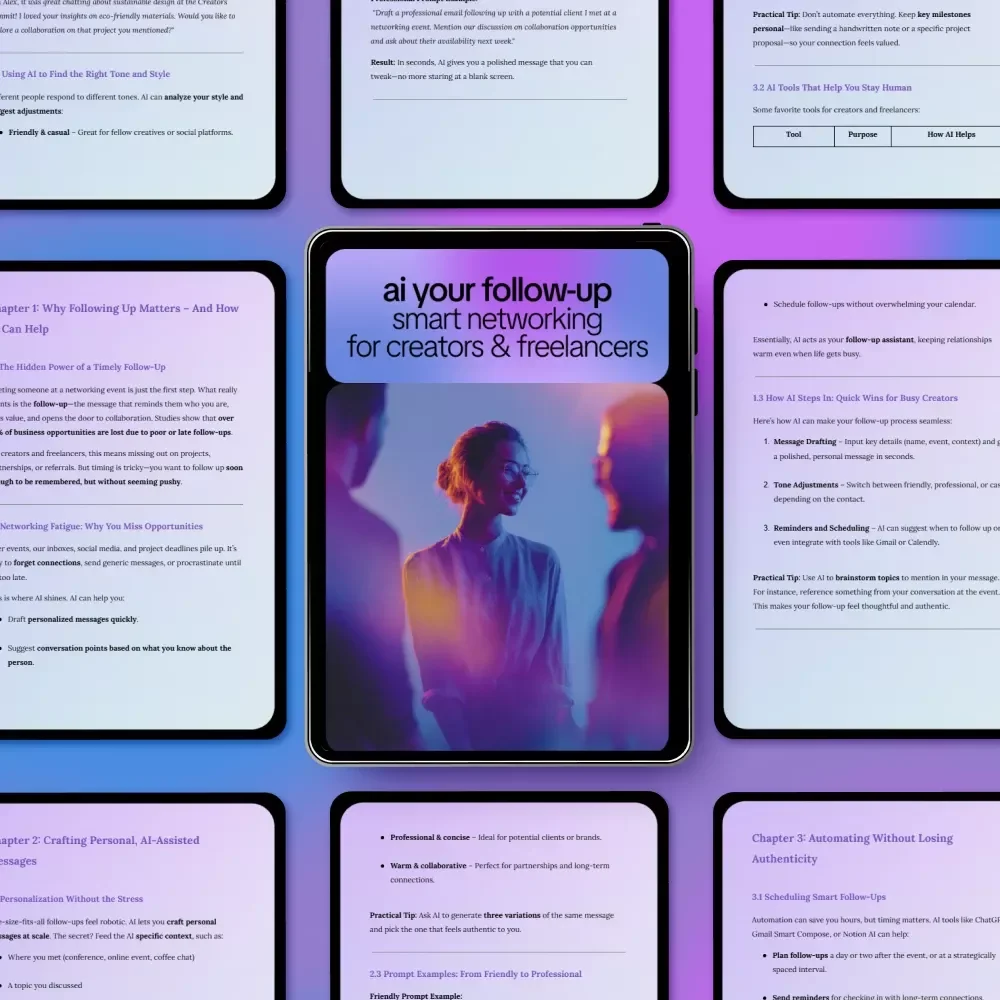AI Your Follow-Up: Smart Networking for Creators & Freelancers | Digital Guide on ai to follow up after networking events, AI-Assisted Messages, Smart Networking Systems