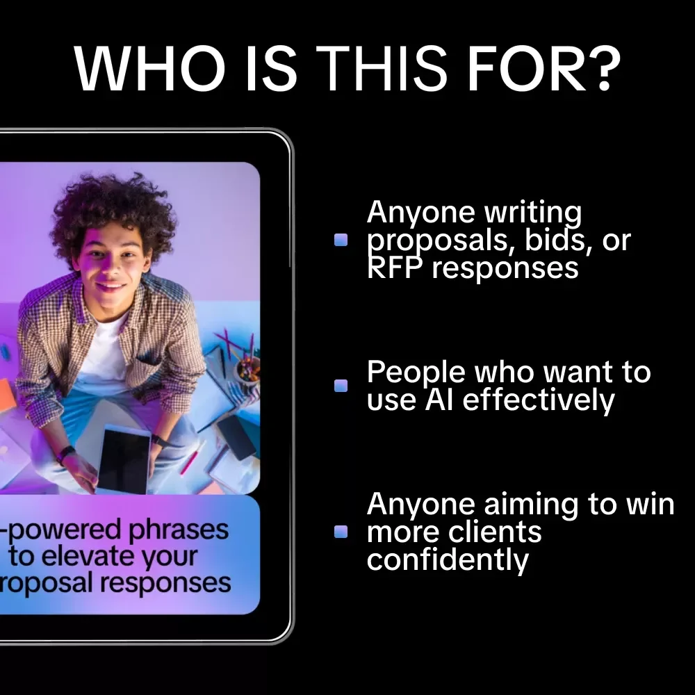 AI-Powered Phrases to Elevate Your Proposal Responses | Proposal Writing Guide, AI Prompt eBook, Digital Download for Winning RFPs