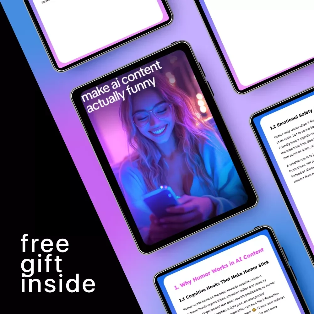 Make AI Content Actually Funny – Ultimate Guide on How to Inject Humor into AI Generated Content, Prompts, Techniques & Real-Life Examples