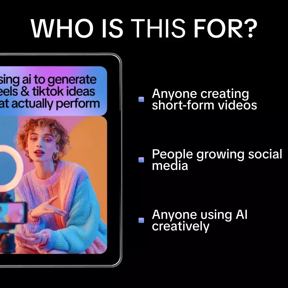Using AI to Generate Reels & TikTok Ideas That Actually Perform – AI for Reels and TikTok Video Ideas eBook
