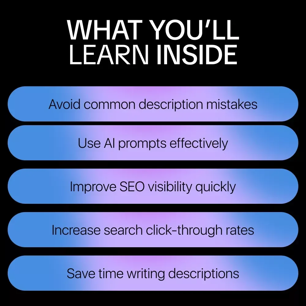 Smart Meta Descriptions With AI – Ultimate Guide for Using AI for Generating Meta Descriptions, Boost Clicks & SEO Success