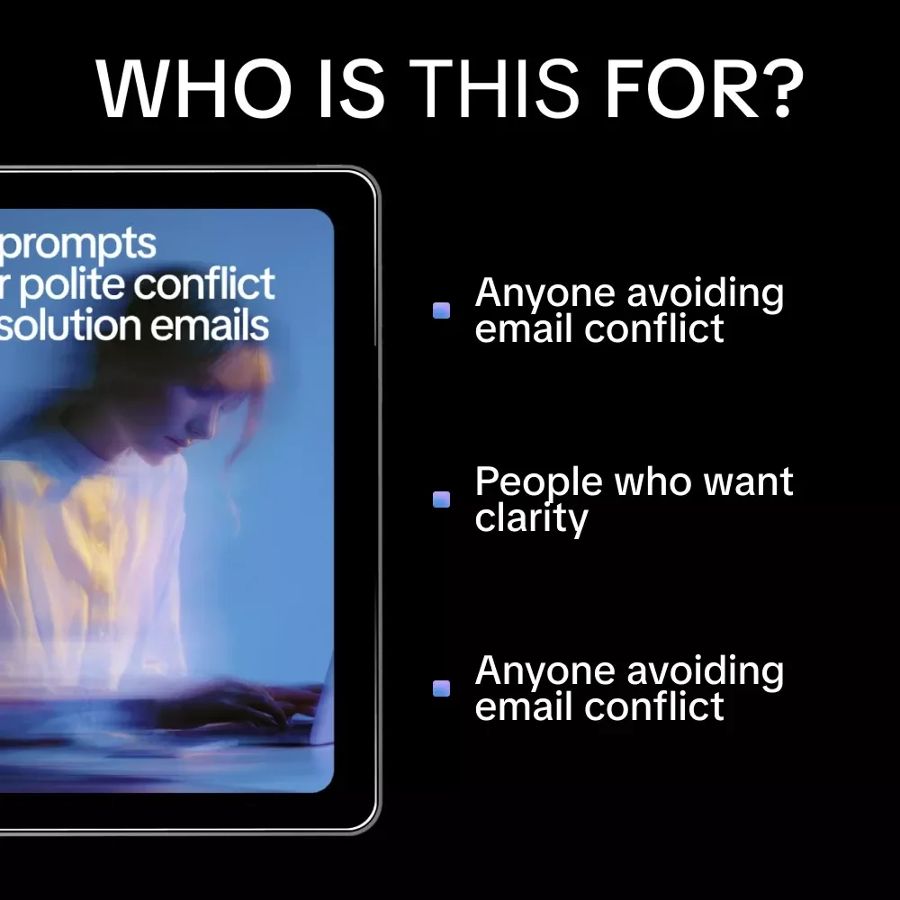 AI Prompts for Polite Conflict Resolution Emails – Professional Email Writing Guide, Workplace Communication Toolkit, Digital Download