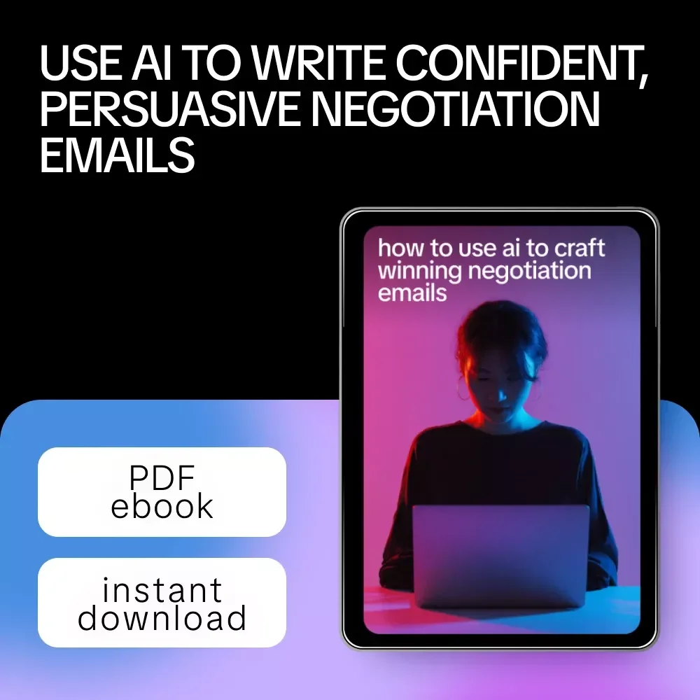 How to Use AI to Craft Winning Negotiation Emails | Practical Ebook on ways to use ai for negotiation emails for Business, Freelancers & Professionals