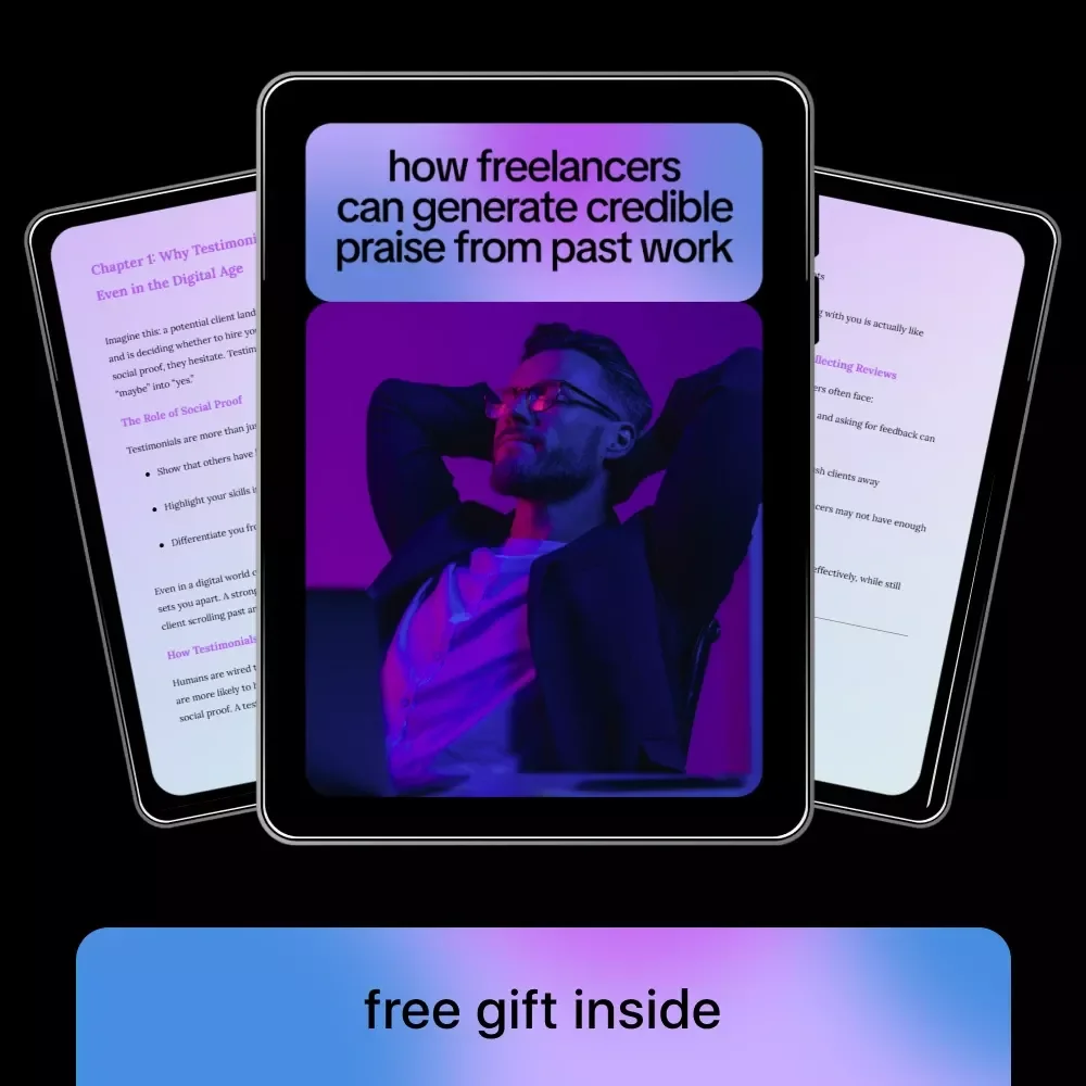 How Freelancers Can Generate Credible Praise from Past Work | AI to Generate Testimonials from Past Work | Freelancer Ebook & Digital Guide