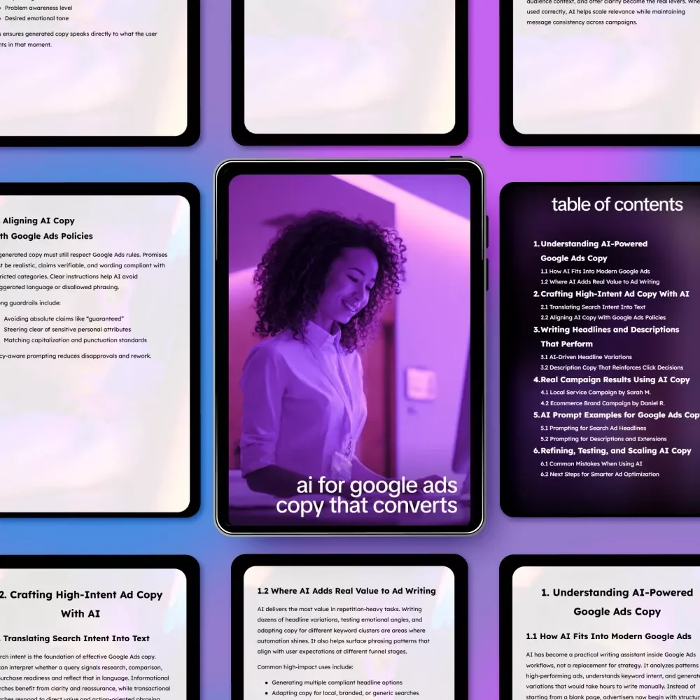 AI for Google Ads Copy That Converts – Digital Guide, eBook & Checklist for High-Performing Ad Headlines, Descriptions, and AI-Powered Campaign Optimization