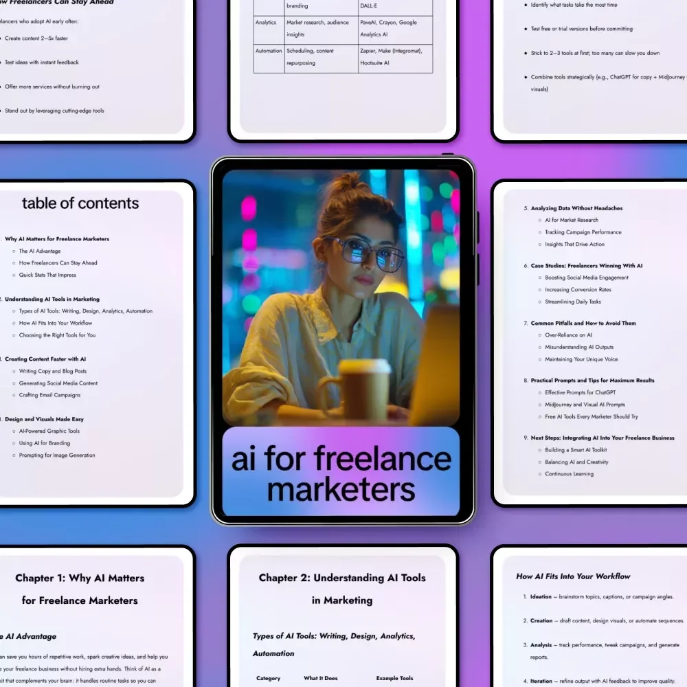 AI for Freelance Marketers: Essential eBook on AI for Freelance Marketers, Boost Productivity and Creativity