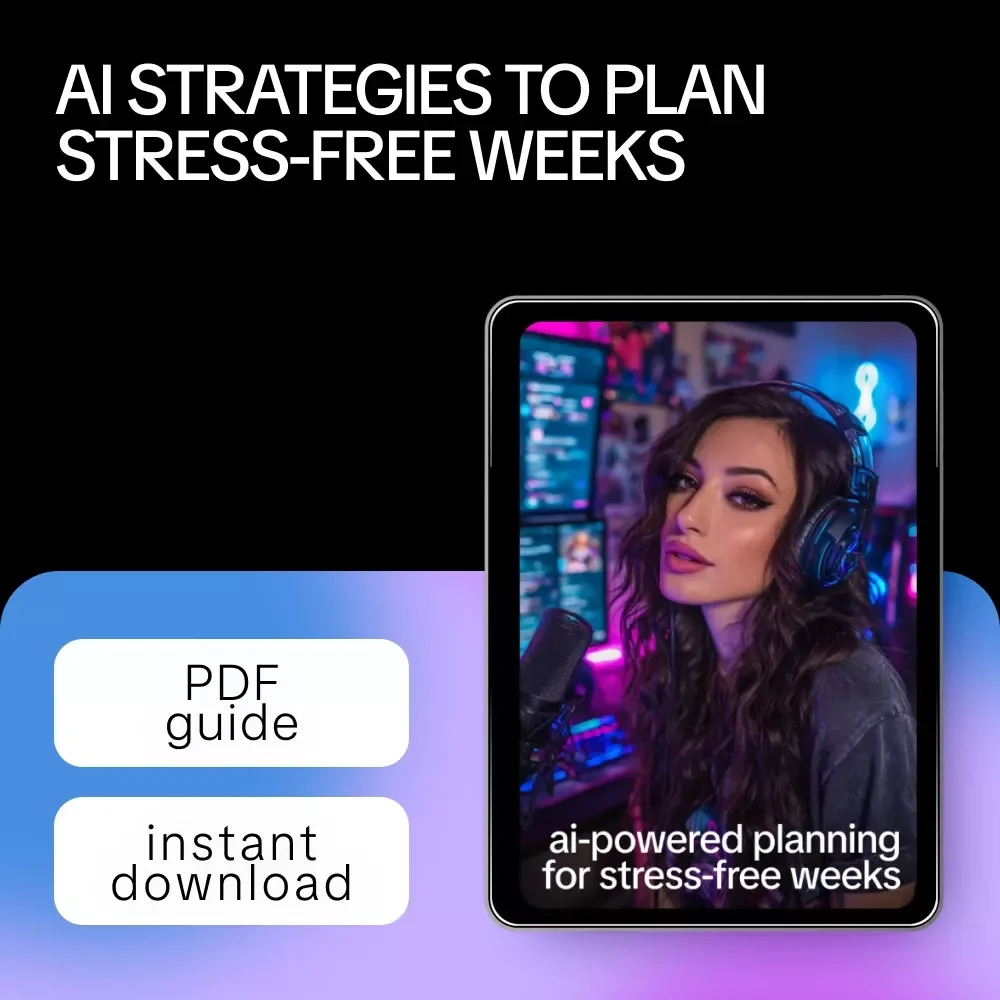 AI-Powered Planning for Stress-Free Weeks: How to Use AI for Weekly Scheduling Tips Guide, Digital Download eBook for Effortless Productivity
