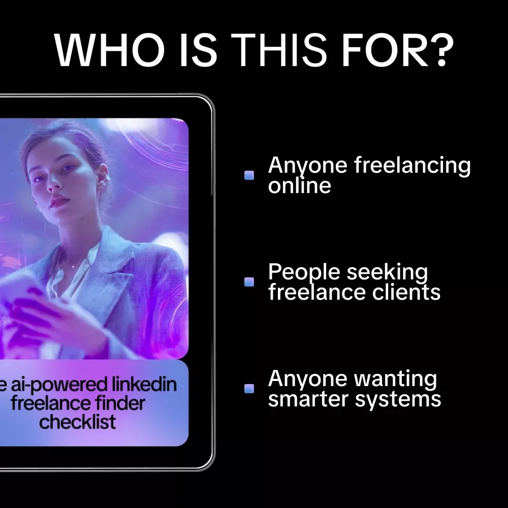 The AI-Powered LinkedIn Freelance Finder Checklist | AI for Finding Freelance Jobs on LinkedIn | Digital Checklist for Freelancers