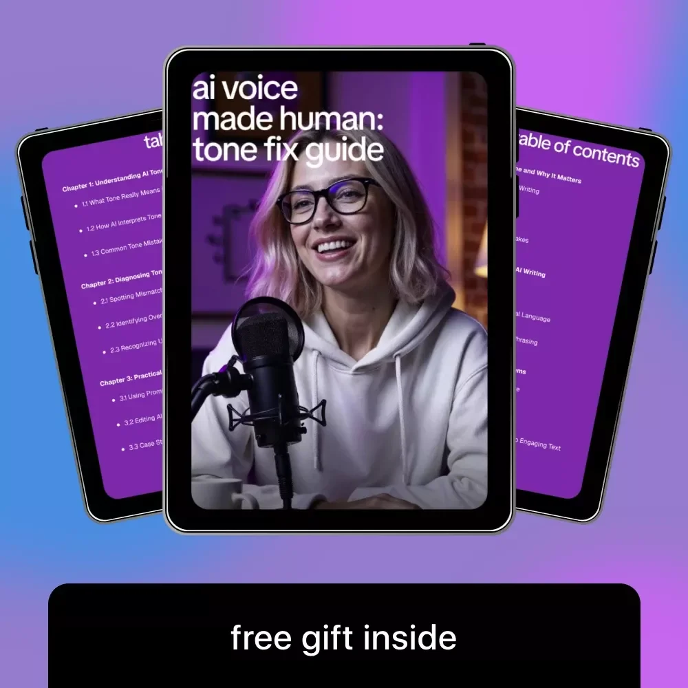 AI Voice Made Human: Tone Fix Guide – How to Fix AI Writing Tone Mistakes, Practical AI Editing Tips & Prompts for Engaging Copy