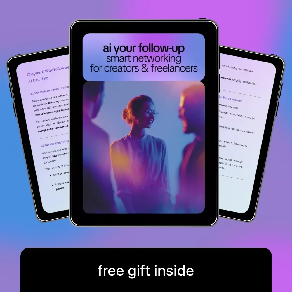 AI Your Follow-Up: Smart Networking for Creators & Freelancers | Digital Guide on ai to follow up after networking events, AI-Assisted Messages, Smart Networking Systems