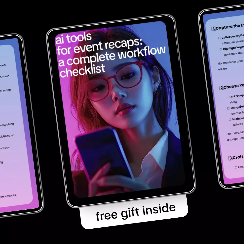 AI Tools for Event Recaps: A Complete Workflow Checklist – Step-by-Step Guide on how to use ai for event recaps, Content Creators & Event Pros Digital Download