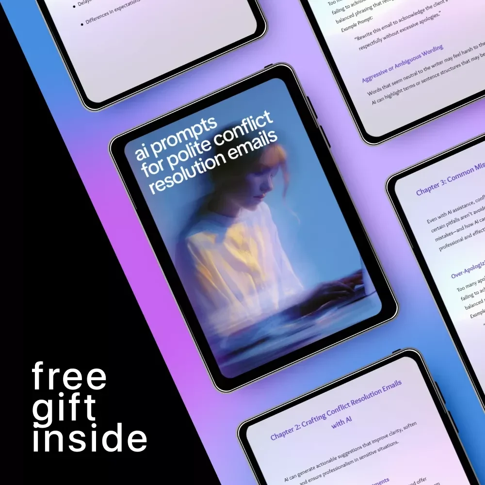 AI Prompts for Polite Conflict Resolution Emails – Professional Email Writing Guide, Workplace Communication Toolkit, Digital Download