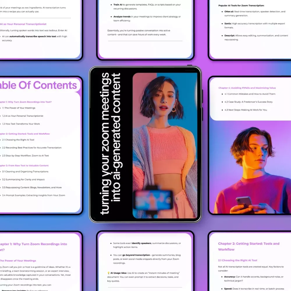 Turning Your Zoom Meetings into AI-Generated Content: A Step-by-Step Guide to Use AI to Generate Text from a Zoom Recording for Blogs, Newsletters, and More