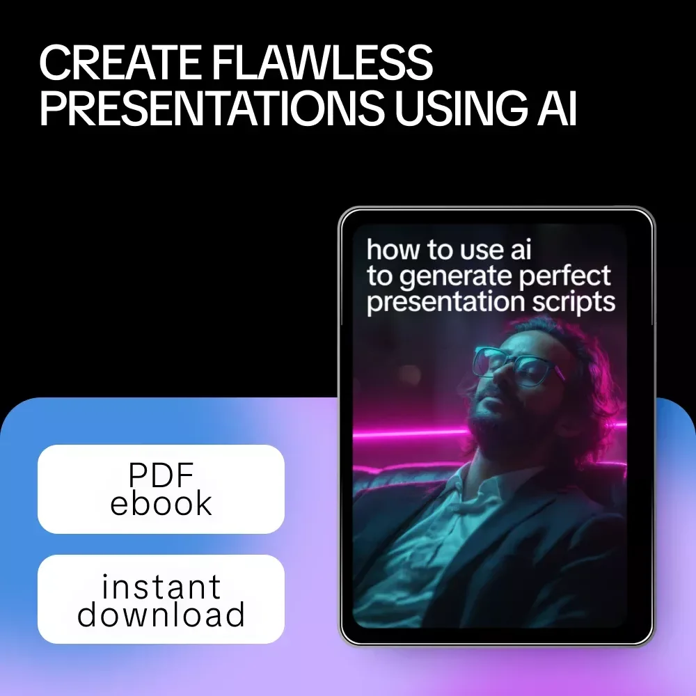 How to Use AI to Generate Perfect Presentation Scripts – AI Presentation Script Generator eBook for Effortless, Engaging, and Professional Presentations