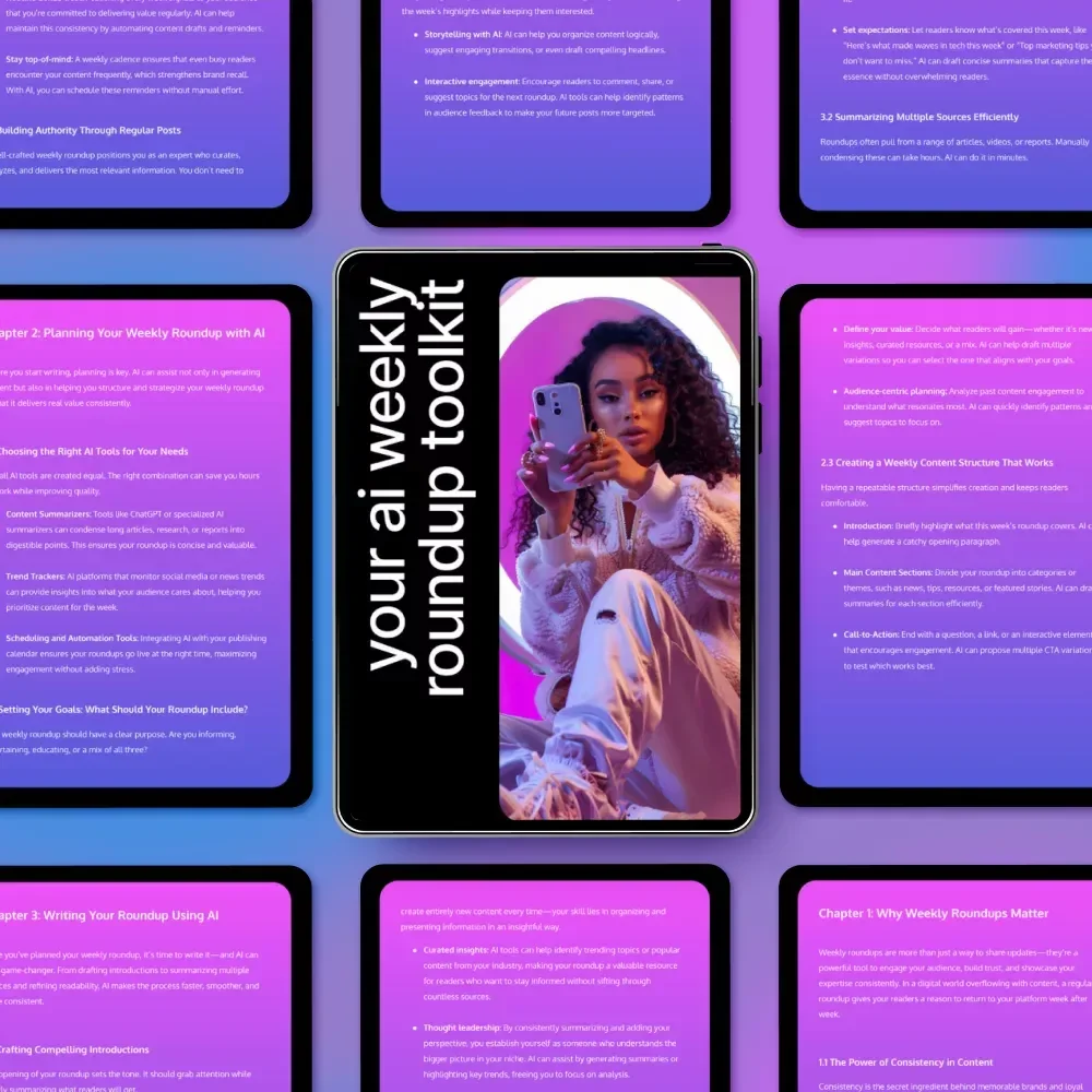 Your AI Weekly Roundup Toolkit – Guide to Ways to Make Weekly Round Up Posts With AI for Content Creators & Marketers