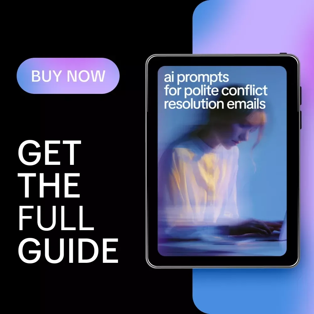 AI Prompts for Polite Conflict Resolution Emails – Professional Email Writing Guide, Workplace Communication Toolkit, Digital Download