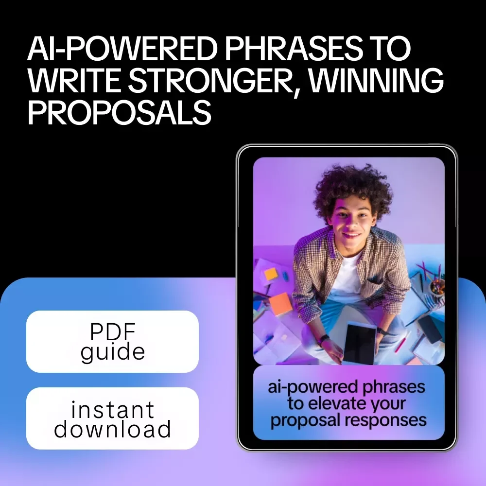 AI-Powered Phrases to Elevate Your Proposal Responses | Proposal Writing Guide, AI Prompt eBook, Digital Download for Winning RFPs